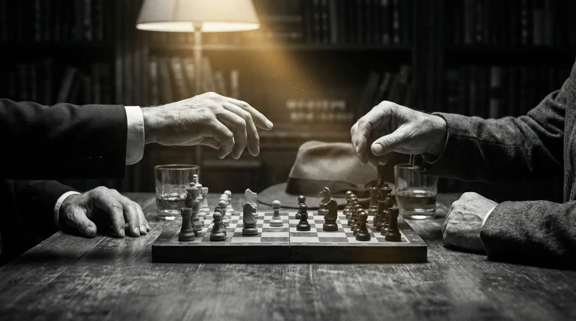 51动漫 艺术探索系列 - 非线性叙事，棋盘上的对弈象征命运的交错